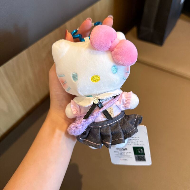 正版kt挂件HelloKitty三丽鸥毛绒公仔玩偶钥匙扣可爱包挂饰礼物|undefined