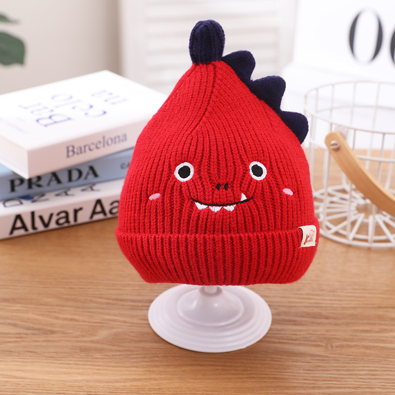 Fashion Cartoon Dinosaur Woolen Hat Warmth Thick Knitted Hat display picture 7