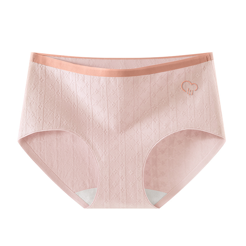 Clima ropa interior de algodón jacquard algodón 9A antibacteriano algodón entrepierna 2024 nuevo calzoncillos transpirables de cintura media sin costuras para niñas
