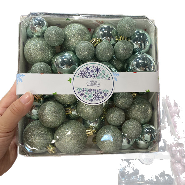 Nueva Navidad de color bola decoración 44 bolas de Navidad traje de árbol de Navidad colgante decoraciones caja de color de embalaje