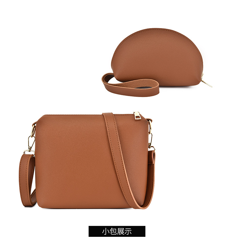 New 2024 foreign trade mother-daughter bag three-piece set, European and American fashion single-shoulder crossbody bag, versatile rivet hand-held large bag undefined