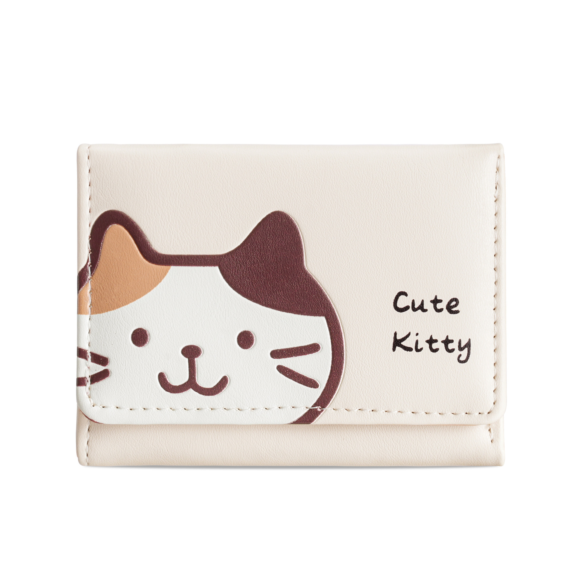 Estilo caliente transfronterizo nuevo estilo billetera corta para mujer al por mayor impresión japonesa billetera corta para mujer moda todo fósforo