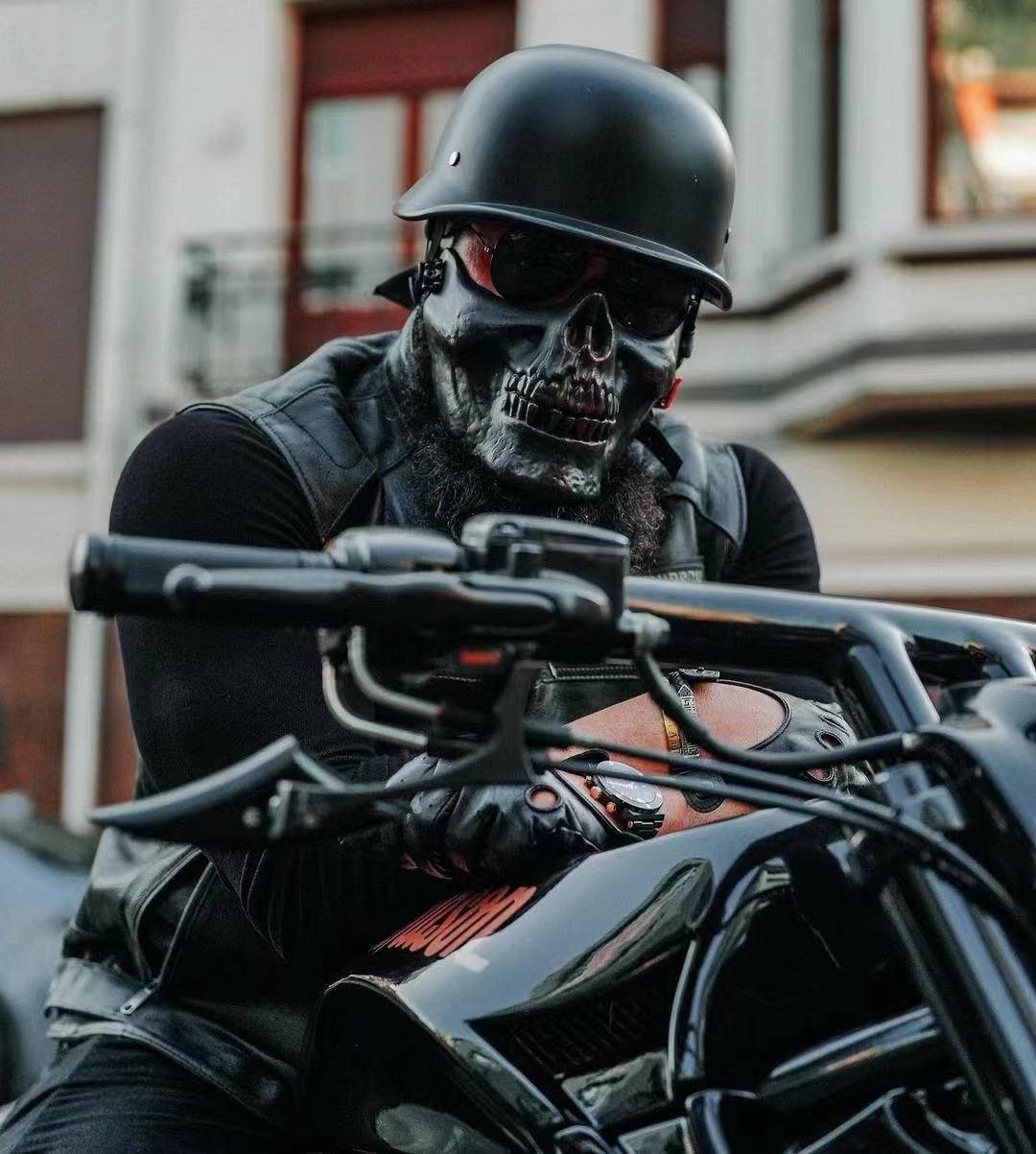 German Style Retro Cruiser Motorcycle Half Helmet