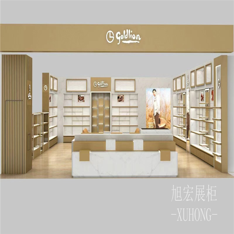 定制商场鞋帽展示柜 休闲鞋展柜直播间展示台厂家免费出图服装柜