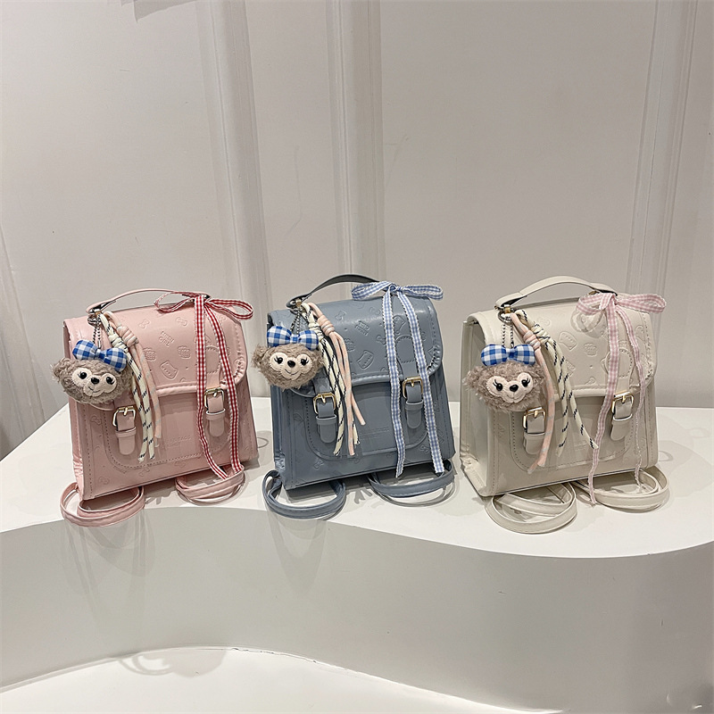 Este año, la moda de color sólido 2026 nueva tendencia de moda, mochila coreana, mochila de viaje.