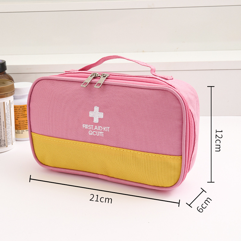 핑크색 소형(대형 및 소형 의약품 키트)