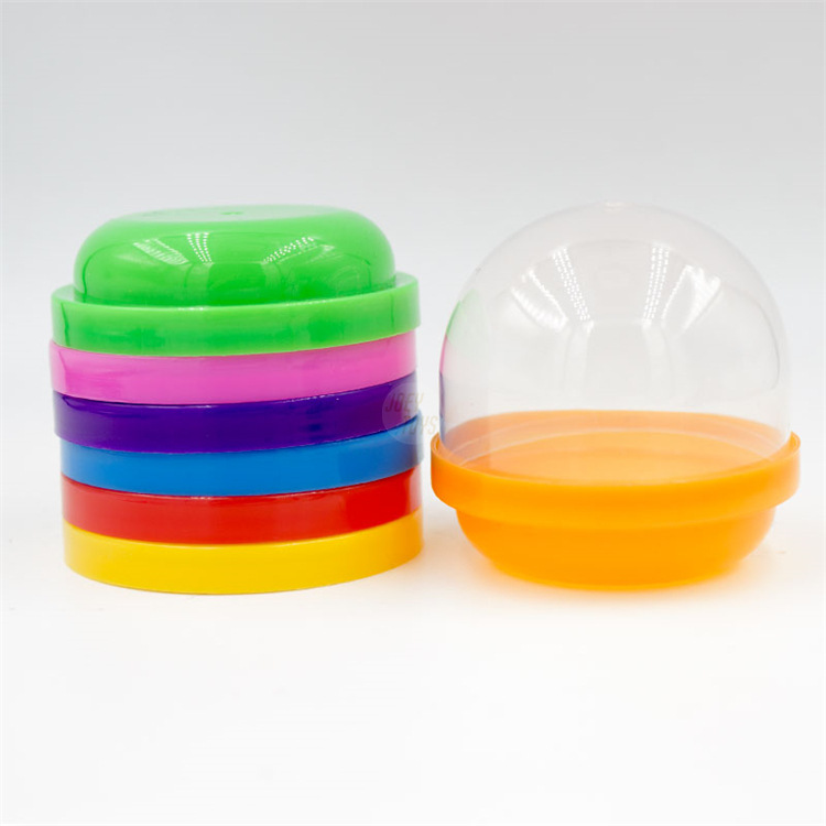 Cápsula de juguete de color de 2 pulgadas Vending Acorn Cápsulas de juguete 2 pulgadas plana retorcida cáscara de huevo transfronteriza