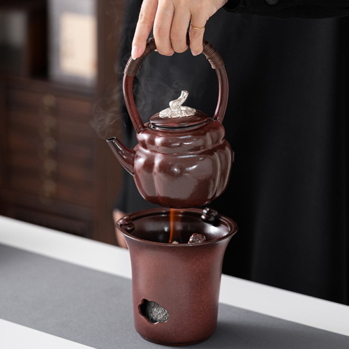 A complete set of charcoal fire charcoal tea making equipment, outdoor open flame roasting tea stove, tea making stove