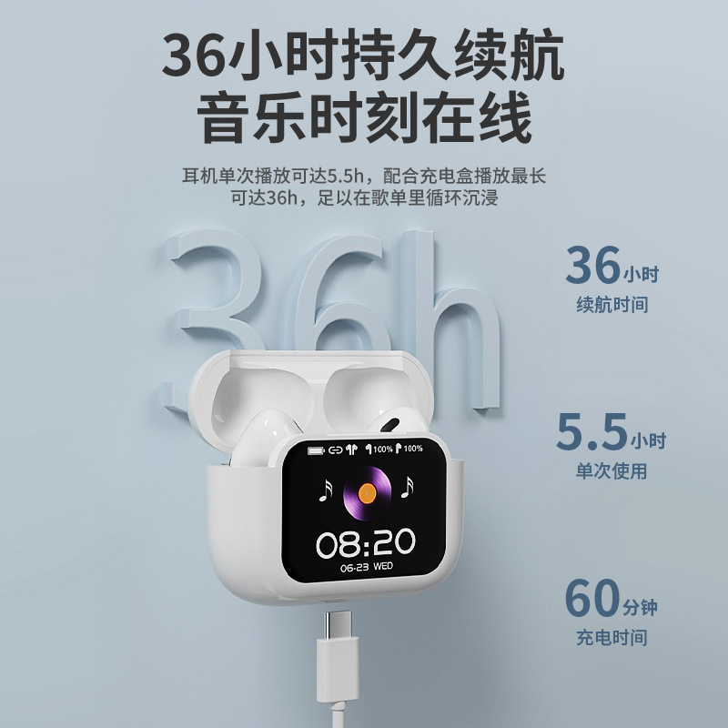 新款大彩屏蓝牙耳机A11ultimate降噪ANC长续航E11无线蓝牙耳机|undefined