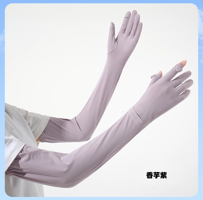 Verano guantes de protección solar de las mujeres largo brazo de conducción protección uoversleeve UV protección hielo seda deportes equitación antideslizante manga de hielo