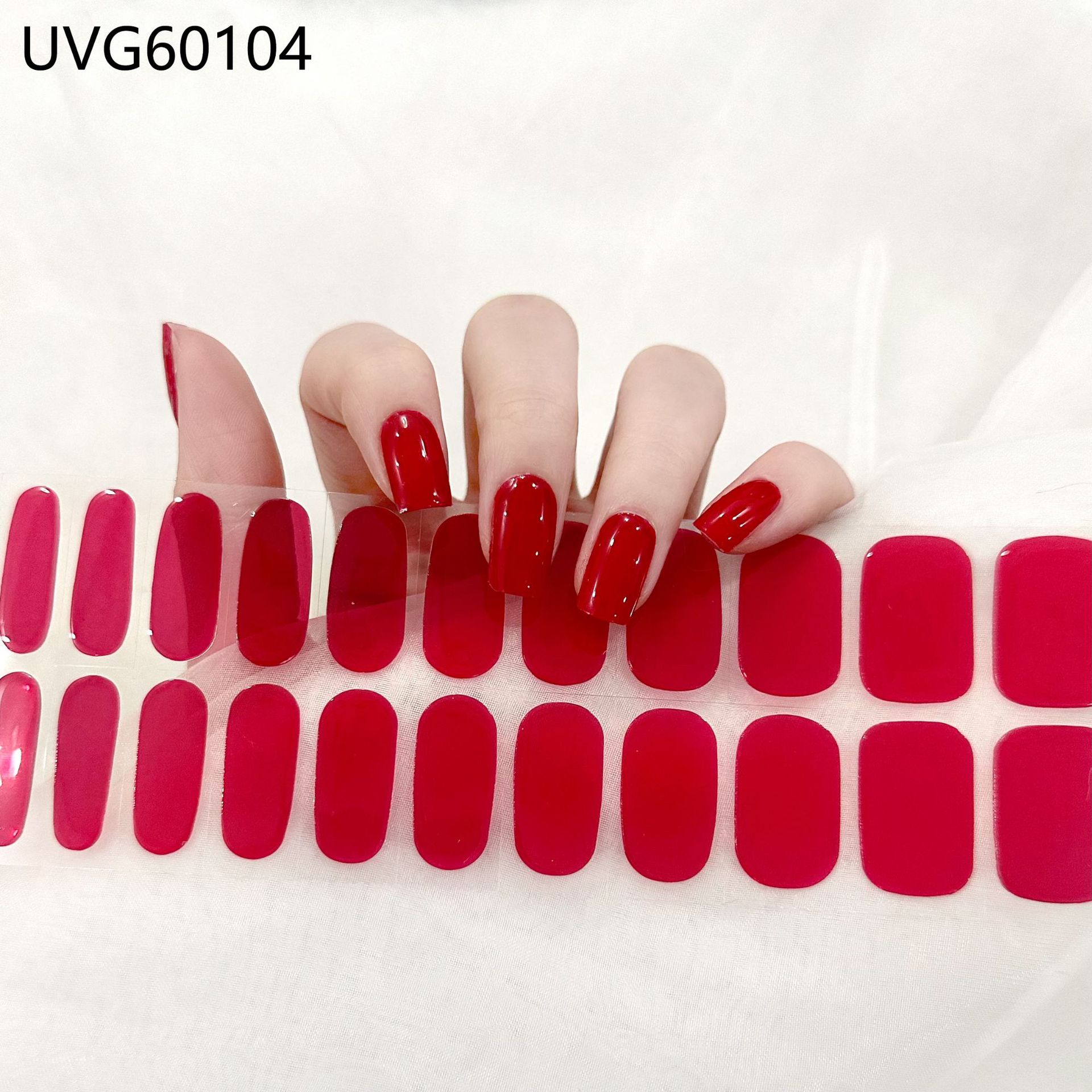 Pegatinas de uñas de gel UV transparentes efecto hielo, semicuradas, con lámina dorada, fototerapia, efecto película de aceite