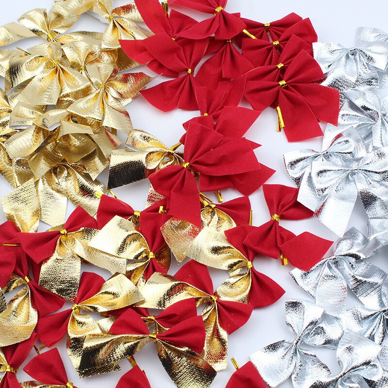 Christmas supplies decoration Christmas pendant Christmas tree pendant small bow Christmas DIY accessories Christmas supplies decoration Christmas pendant Christmas tree pendant small bow Christmas DIY accessories