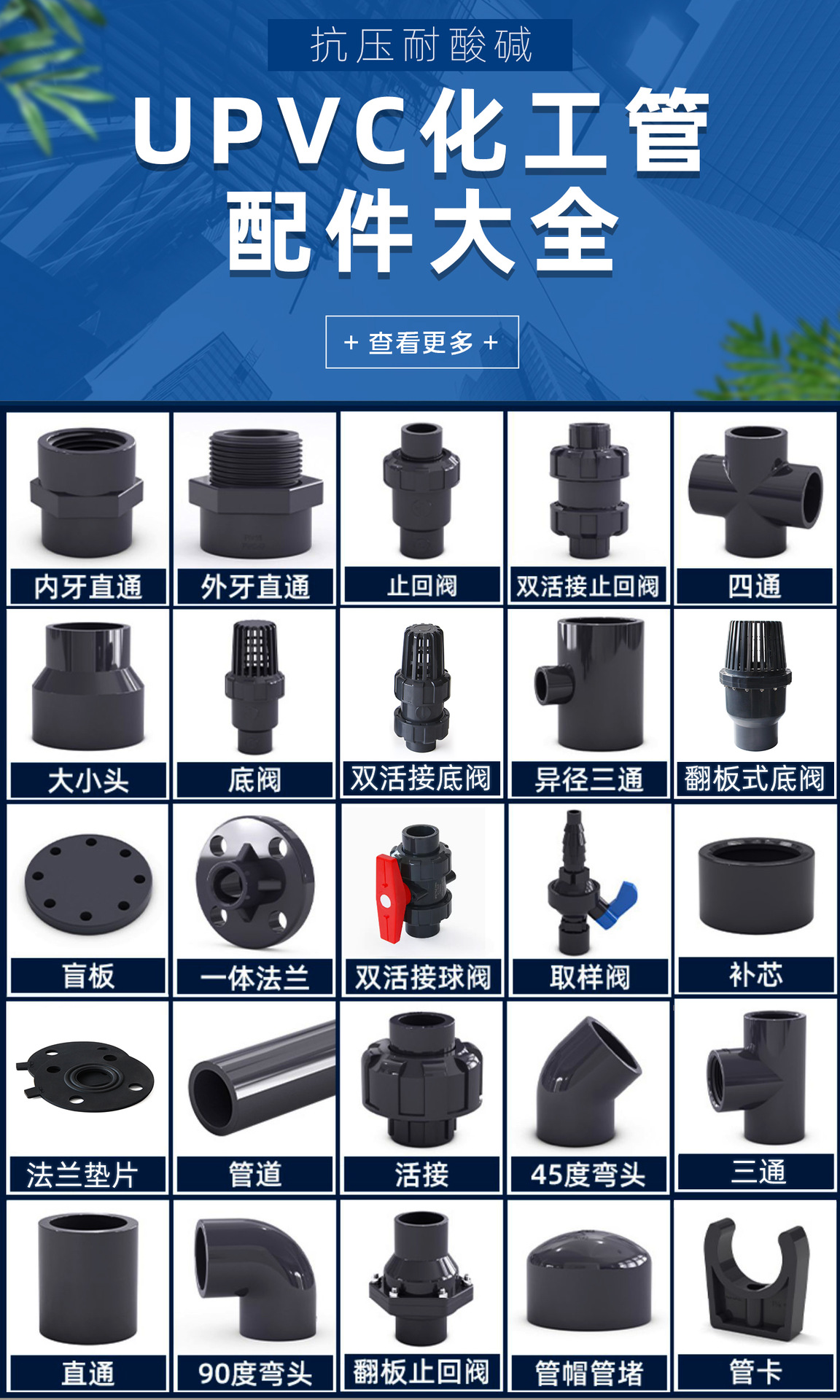 UPVC直接PVC直接头塑胶化工管箍给水两通接头直通管接头配件大全-阿里巴巴