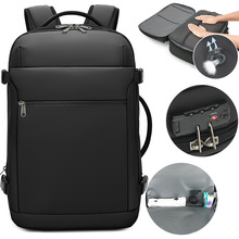 外贸爆款旅行抽真空大容量双肩包可扩容可套拉杆箱可上飞机旅行包