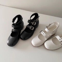 シルバーシープスキンシングルシューズ女性用 2025 春と秋の新作小さな革靴本革フラット婦人靴インナー高さマリージェーンシューズ夏
