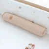 [圆柱枕小小号-mini小华夫格茶棕毛巾熊]