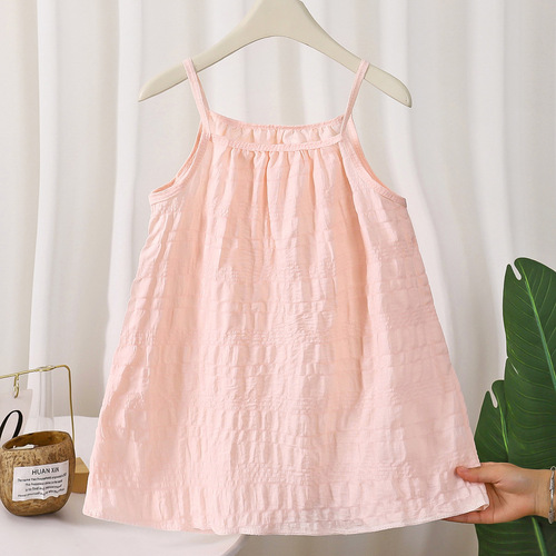 Women's Baby Dress, Children's Casual Tank Top Dress, Clear Dresses for Little Girls, Korean Version Princess Dress