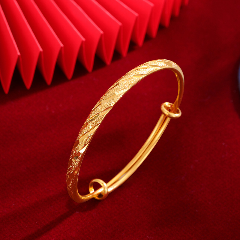 Pulsera de trébol de oro de Vietnam pulsera de bambú de aleación de cobre sin desvanecimiento de larga duración para mujer pulsera de oro de imitación joyería