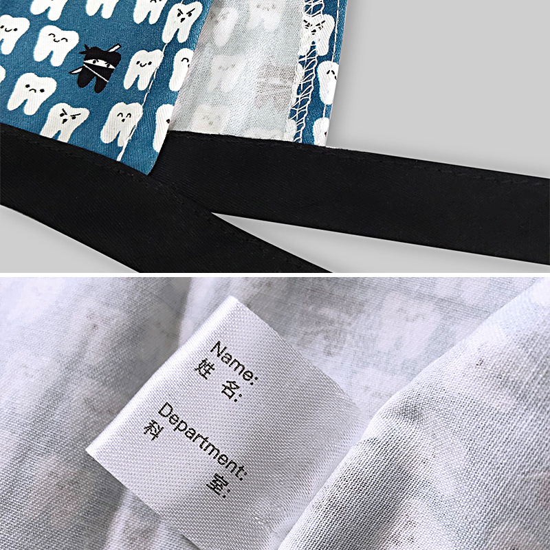 Amazon suministro de algodón puro impresión quirúrgica tapa femenina correa ajustable enfermera tapa médico dental oral fregar tapa