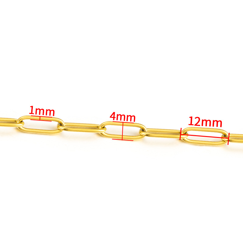 Plating Design 1 Piece 304 Stainless Steel Double Woven Chain Circle Chain Square Chain Jewelry Accessories