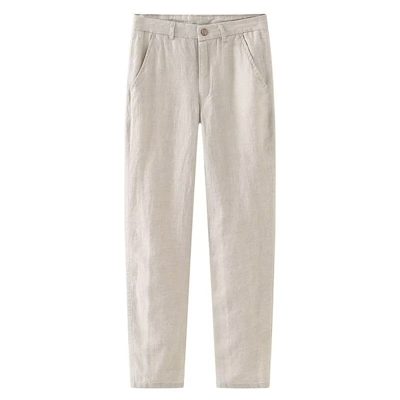 Men's solid universal retro trousers