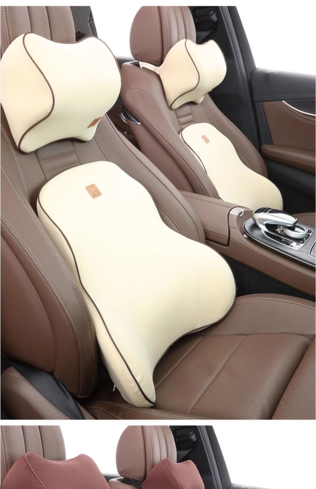 Car lumbar support pillow, memory foam lumbar cushion, backrest, waist support cushion, car seat lumbar support, headrest wholesale