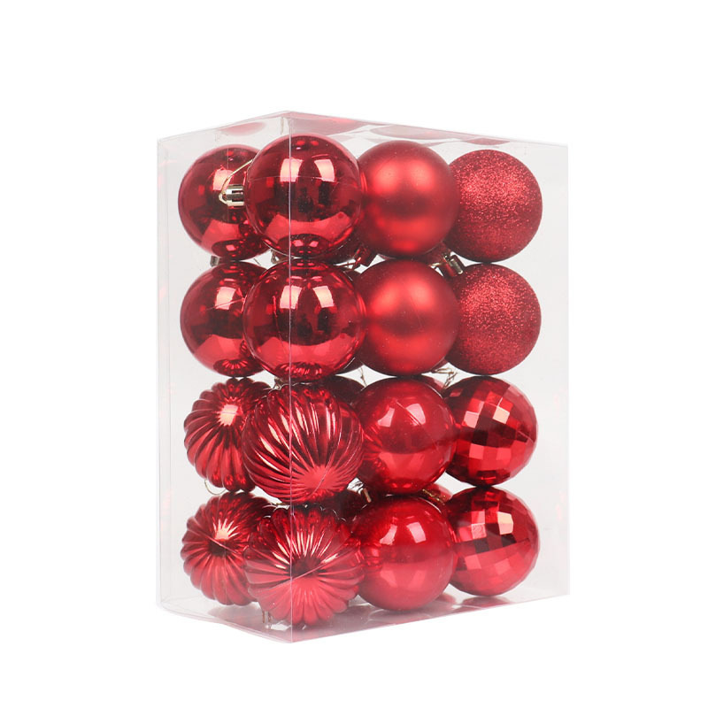 6cm/24個入り クリスマスボールセット ギフト 異形クリスマスツリー ホリデーデコレーション デコレーションボール クリスマス人気商品|undefined