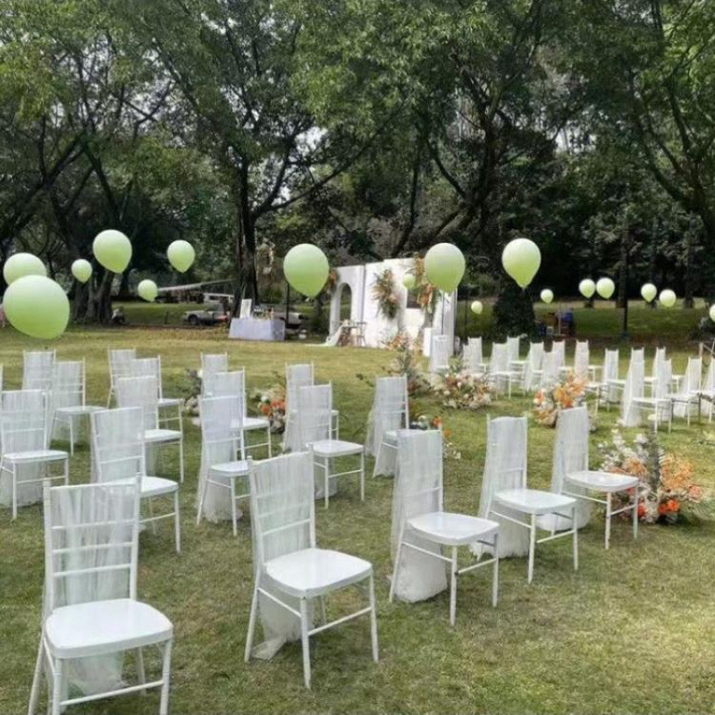 竹节椅铁凳子酒店椅户外草坪椅铁质户外婚礼婚庆用椅接待堂婚礼