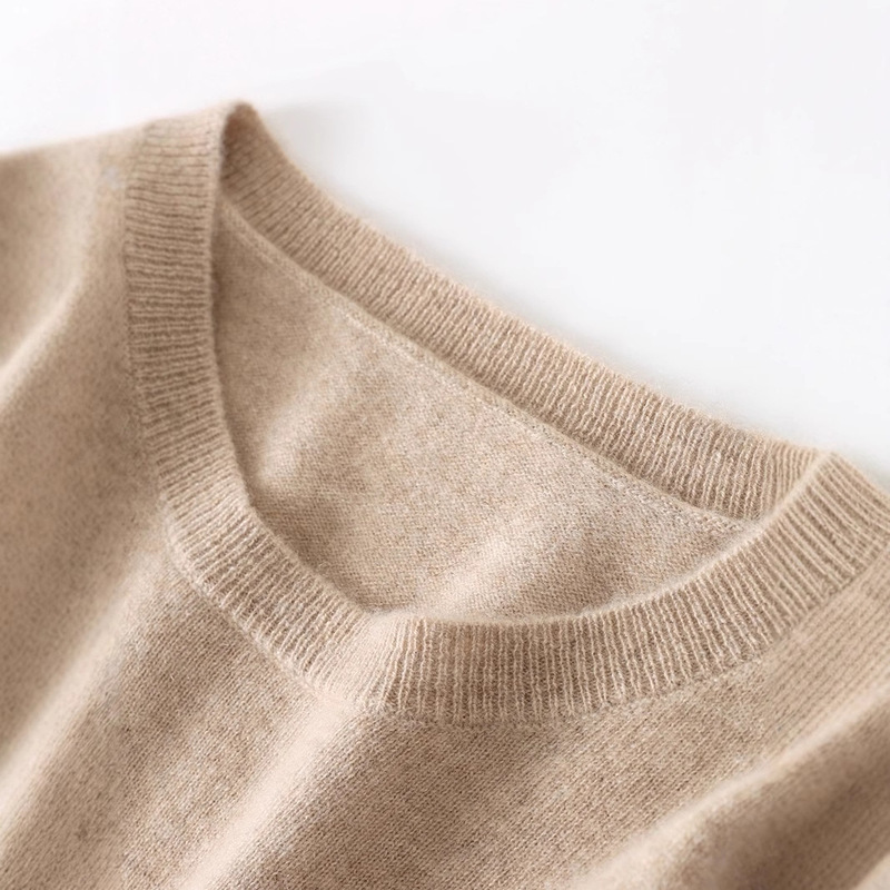 [Broken Code Sweater] Cashmere Sweater Spring New Round Neck Knitted Bottoming Sweater Slim Fit Wool Sweater Women's Sweater