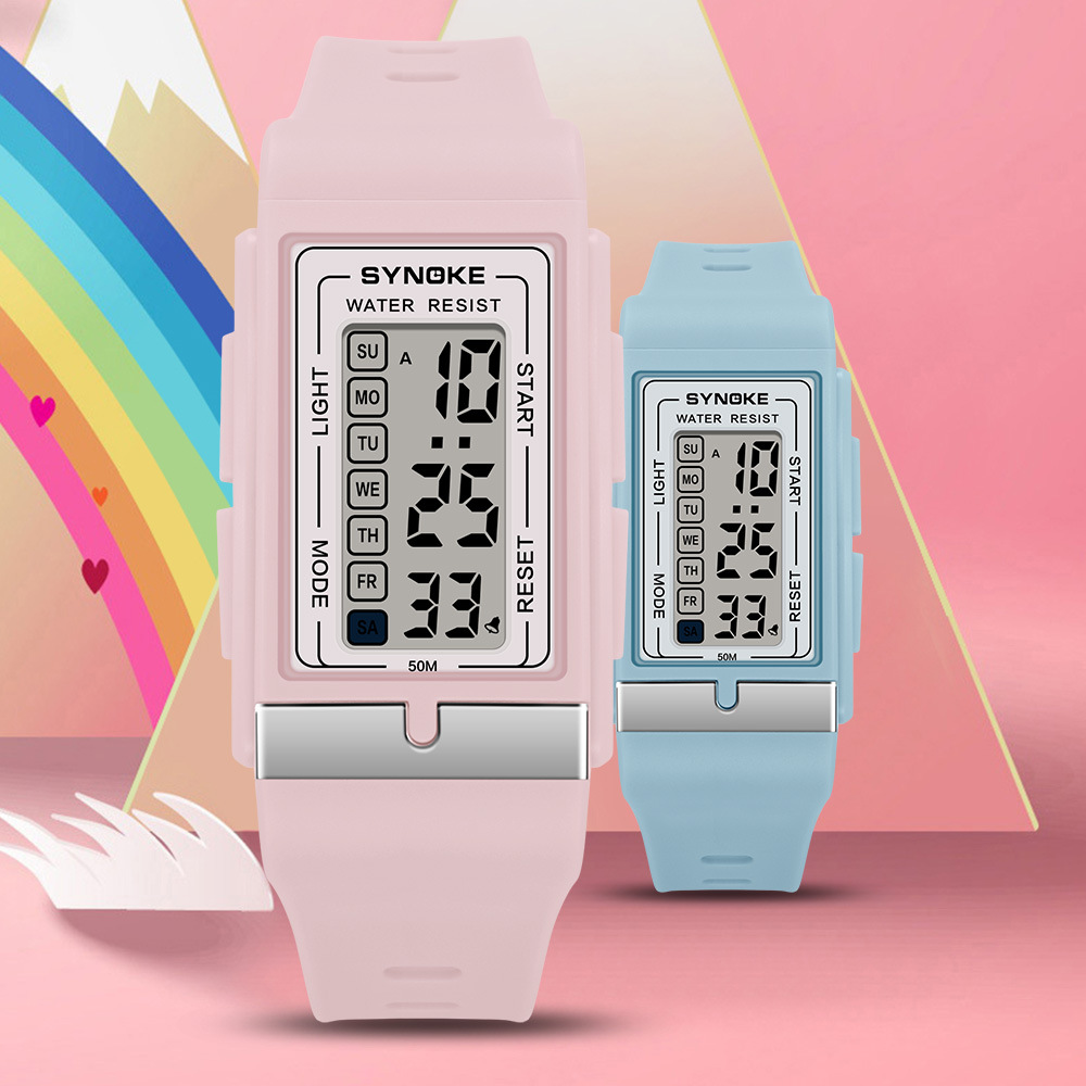 厂货SYNOKE时诺刻新品运动手环电子表防水设计男女学生跑步腕表时