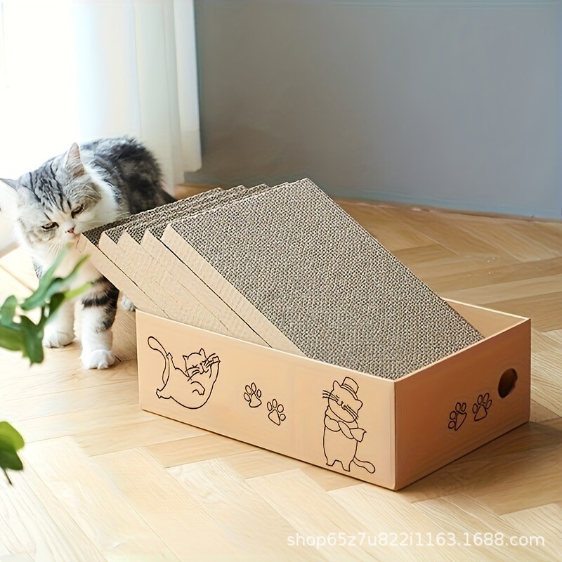Integrated Paper Cat Nest, Cat Scratching Board, Multi-Functional Claw Grinding, Four-Season Universal Carton Villa, Wear-Resistant