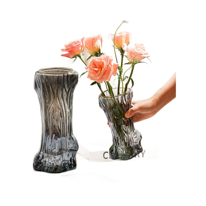 Flores creativas de árboles ricos, nuevas botellas de vidrio de viento idílico, floras hidropónicas de alto estilo, decoración interior de la sala de estar familiar