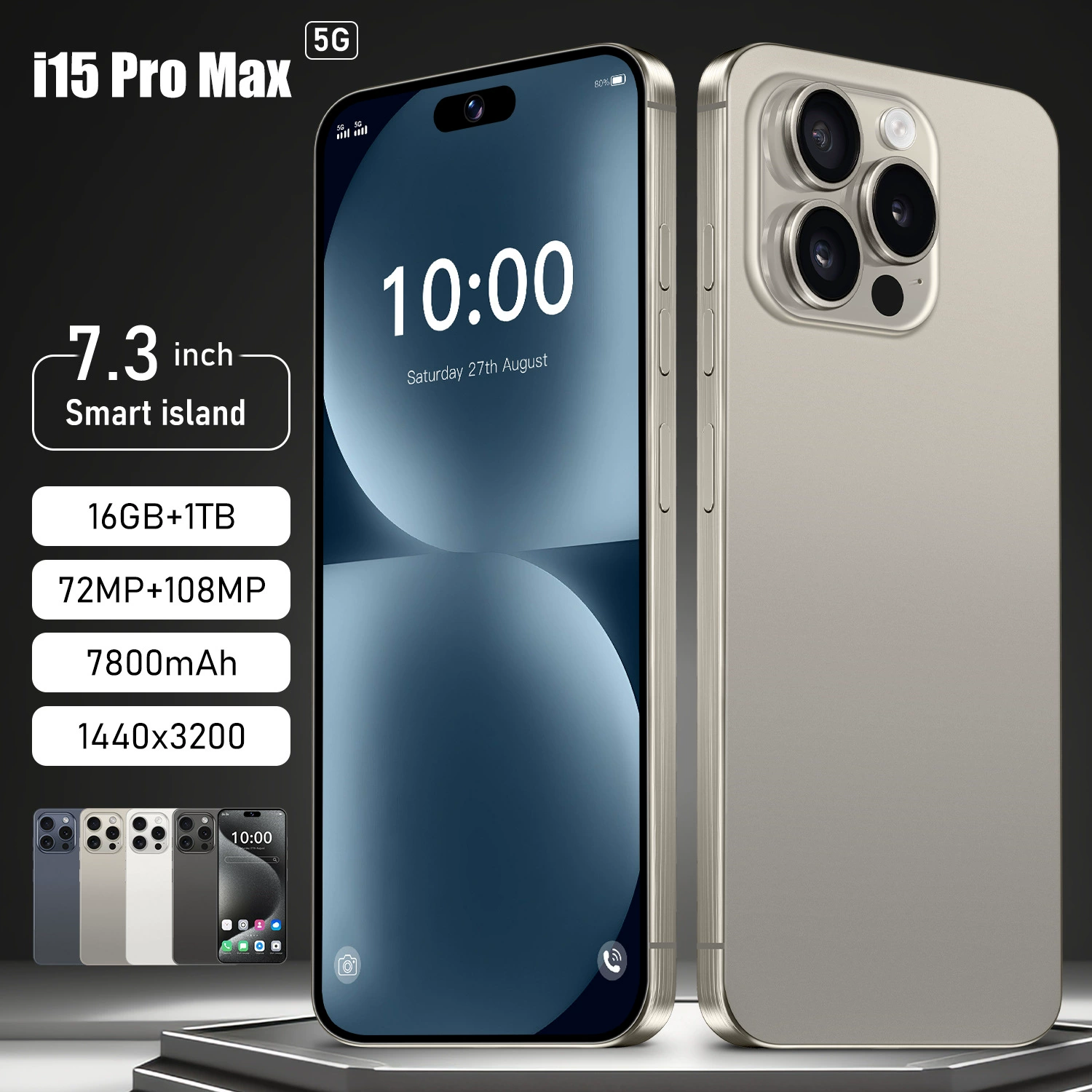 I15 Pro Max смарт‑телефон, остров Флимминг, 16+1Т, мобильный телефон от производителя, заводская цена (хит‑модель)