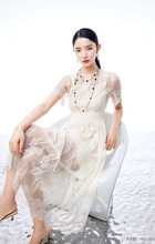 杭州四季青品牌折扣女装尾货朗斯莉23夏小香风连衣裙健凡进货渠道