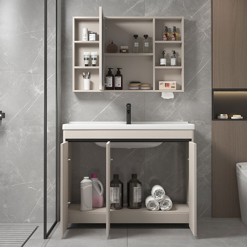 Cream-wind aluminio panal piso lavabo cerámica lavabo