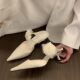 High Heel Flower Baotou Half Slippers Women's Shoes 2025 New Spring and Summer Outer Wear One-Slip Satin Mid-Heel Sandals