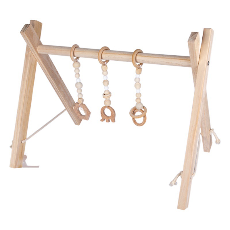 INS decorativo de madera Estilo nórdico fitness rack recién nacido ejercicio bebé educativo bebé fitness juguetes para niños image 1