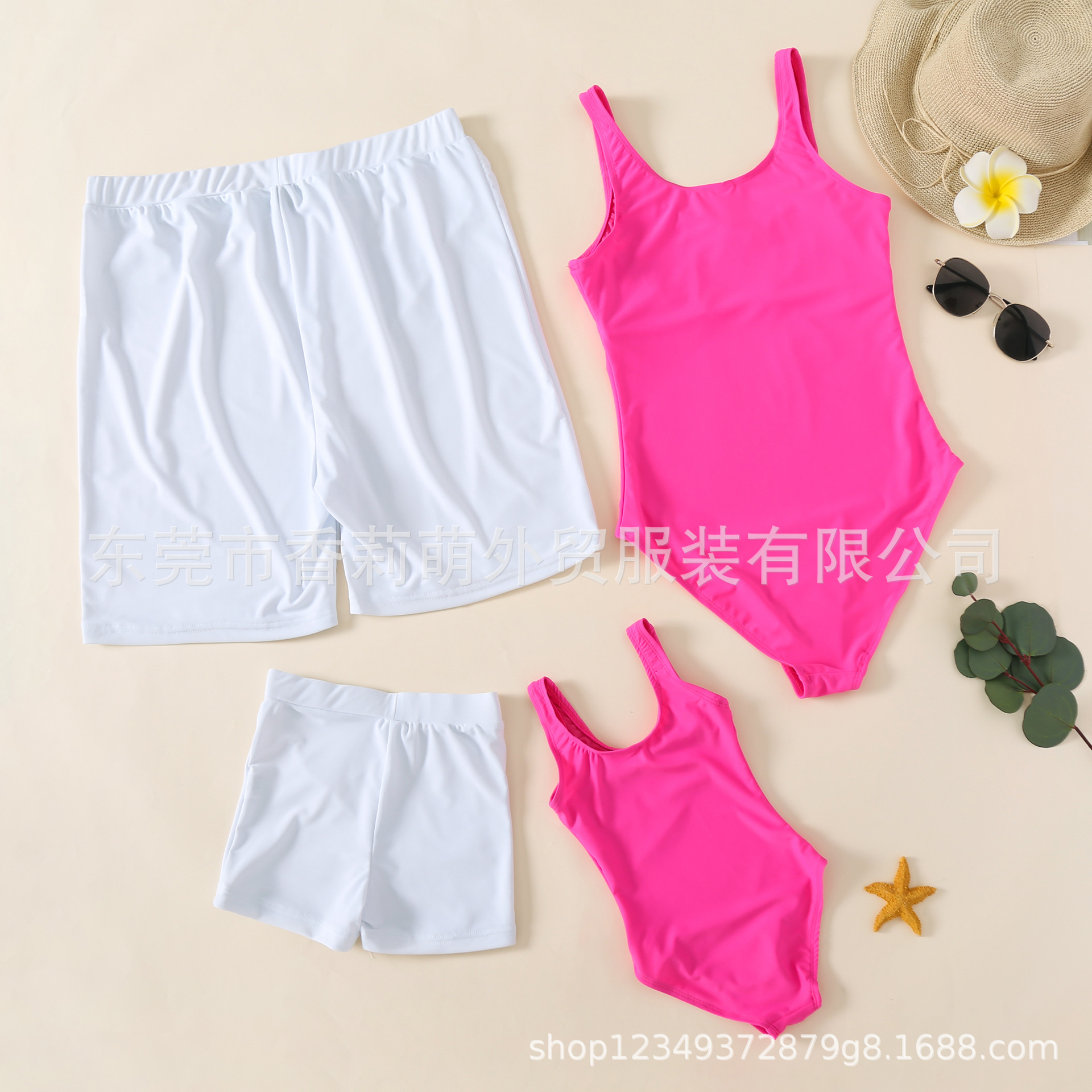 Cross border foreign trade European and American parent-child swimsuit mother daughter swimsuit father boy beach pants family letter Bikini Swimsuit