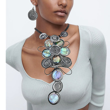 欧美流行饰品玻璃铝丝手工项链套装 外贸货源亚马逊饰品Necklace