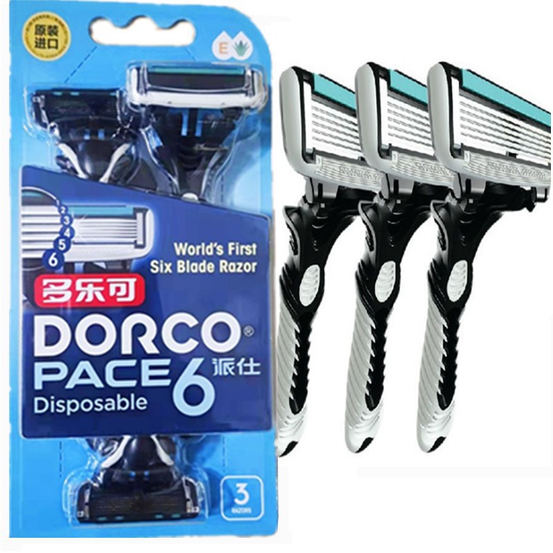 South Korea dorco Dole Manual Lightweight Razor 3 pcts New Package Razor 6 Layer Blade SXA100-3B