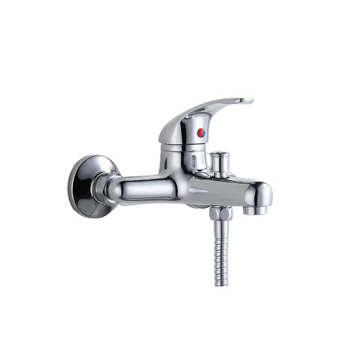 Full copper mixing valve hot and cold shower faucet bathroom bathtub shower head three-way valve water mixing switch double open