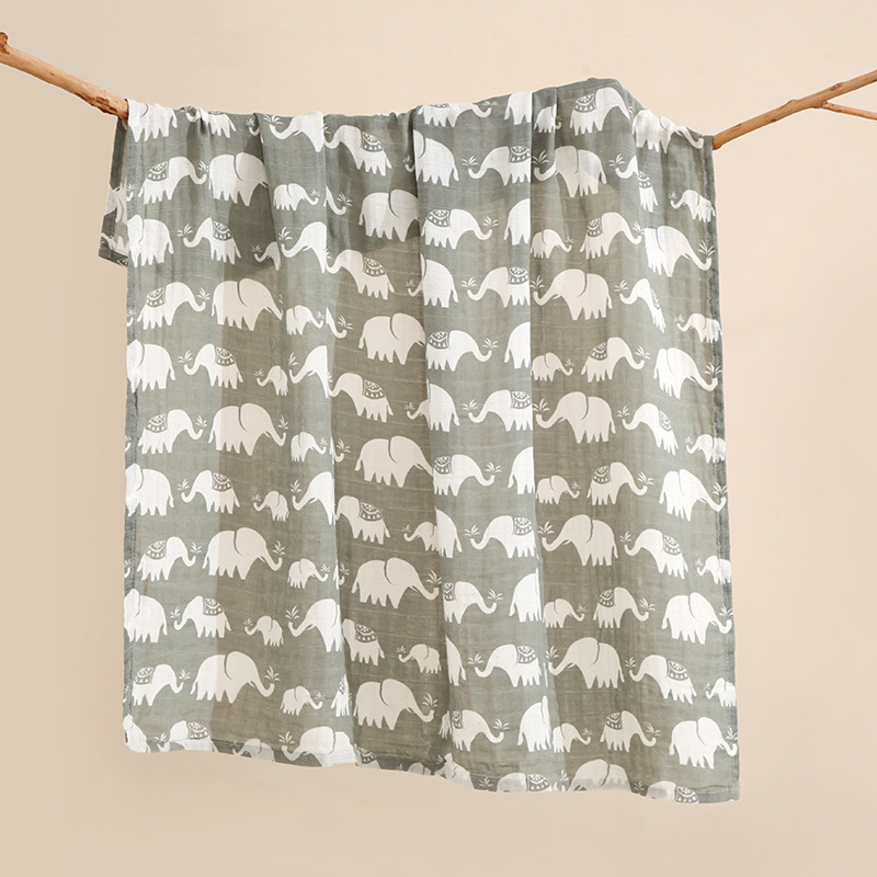 Toalla de baño para bebé, gasa de algodón puro clase A, doble capa transpirable, absorbente, manta fina, envoltura para bebé, venta al por mayor para niños