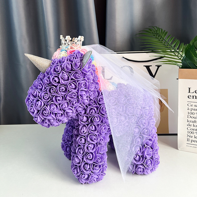 Purple crown veil