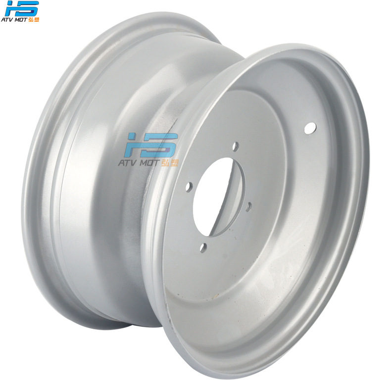 Atv Beach Car Accessories 23X 7-10inch Silver Front Wheel Rim 22X 10-10.4inch Hole Steel Ring Hub