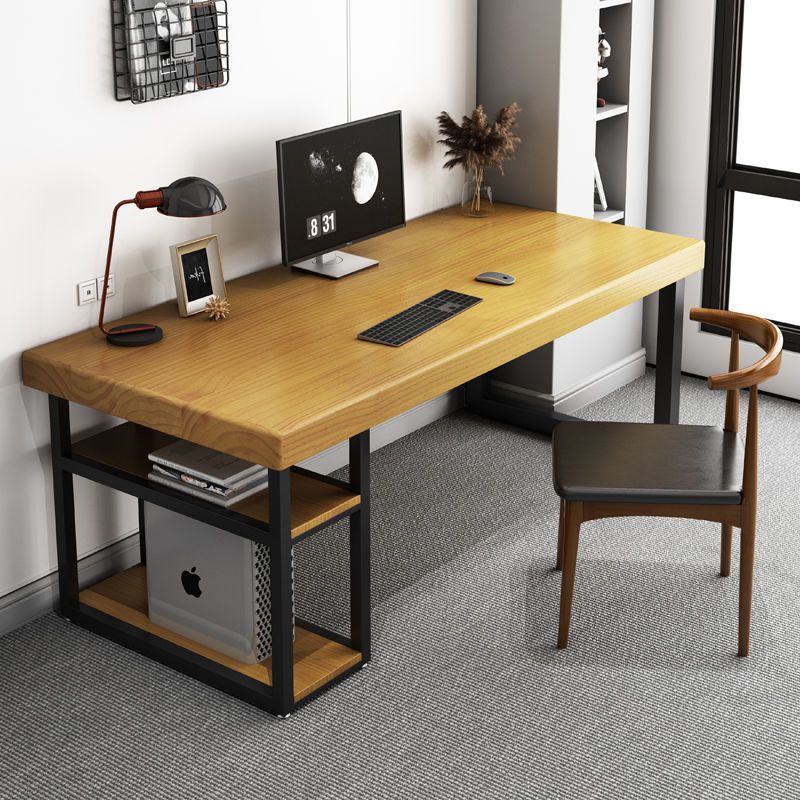 Solid Wood Computer Desk Bedroom Small Apartment Home Desktop Table Student Writing Desk E-Sports Boss Desk Office Desk
