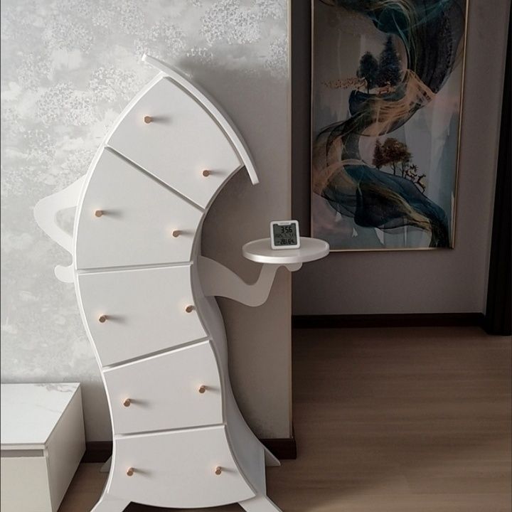 흰색 왼쪽 트레이 [원목으로 제작되어 통째로 배송됨]