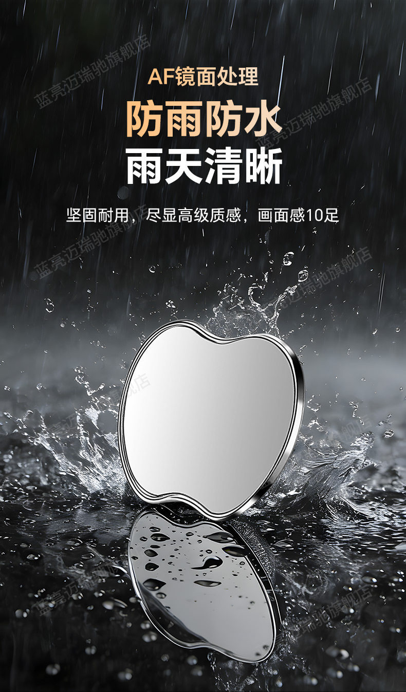 Rearview Mirror Small Round Mirror, Ultra-Clear Car Auxiliary Suction Cup Type Ultra-Wide-Angle Reflective Blind Spot High-Definition Device