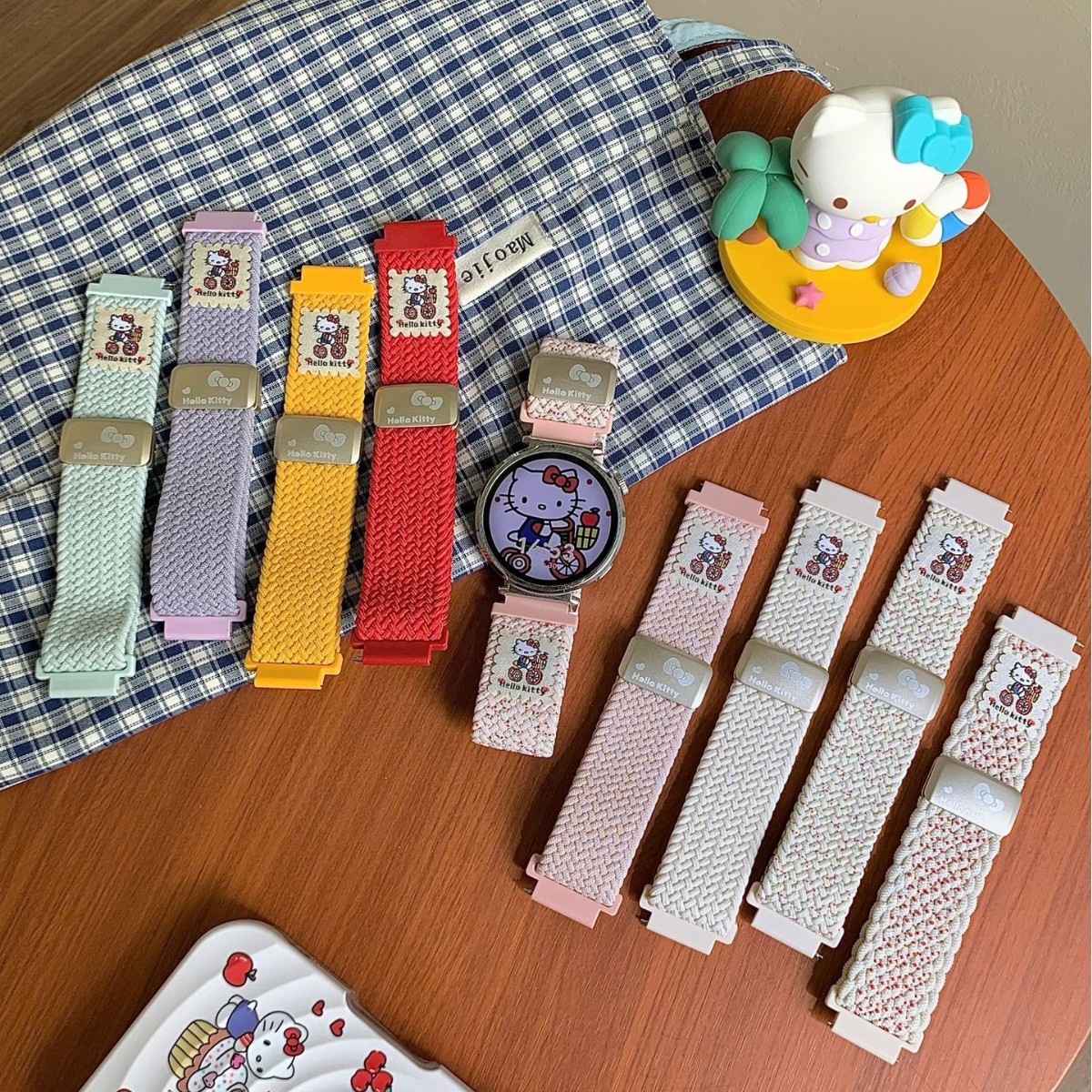 Kitten Cycling Watch Strap Suitable for Huawei 8/9/Gt5Gt4 Watch Strap Watch4/3Pro/Fit3 Strap