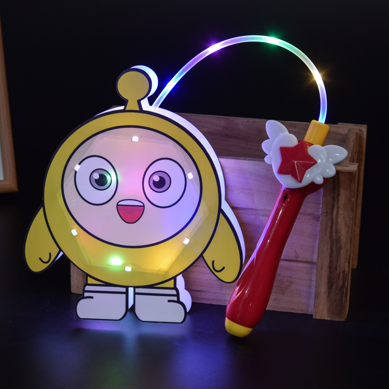 음악 육각형 랜턴-노란 달걀 소년