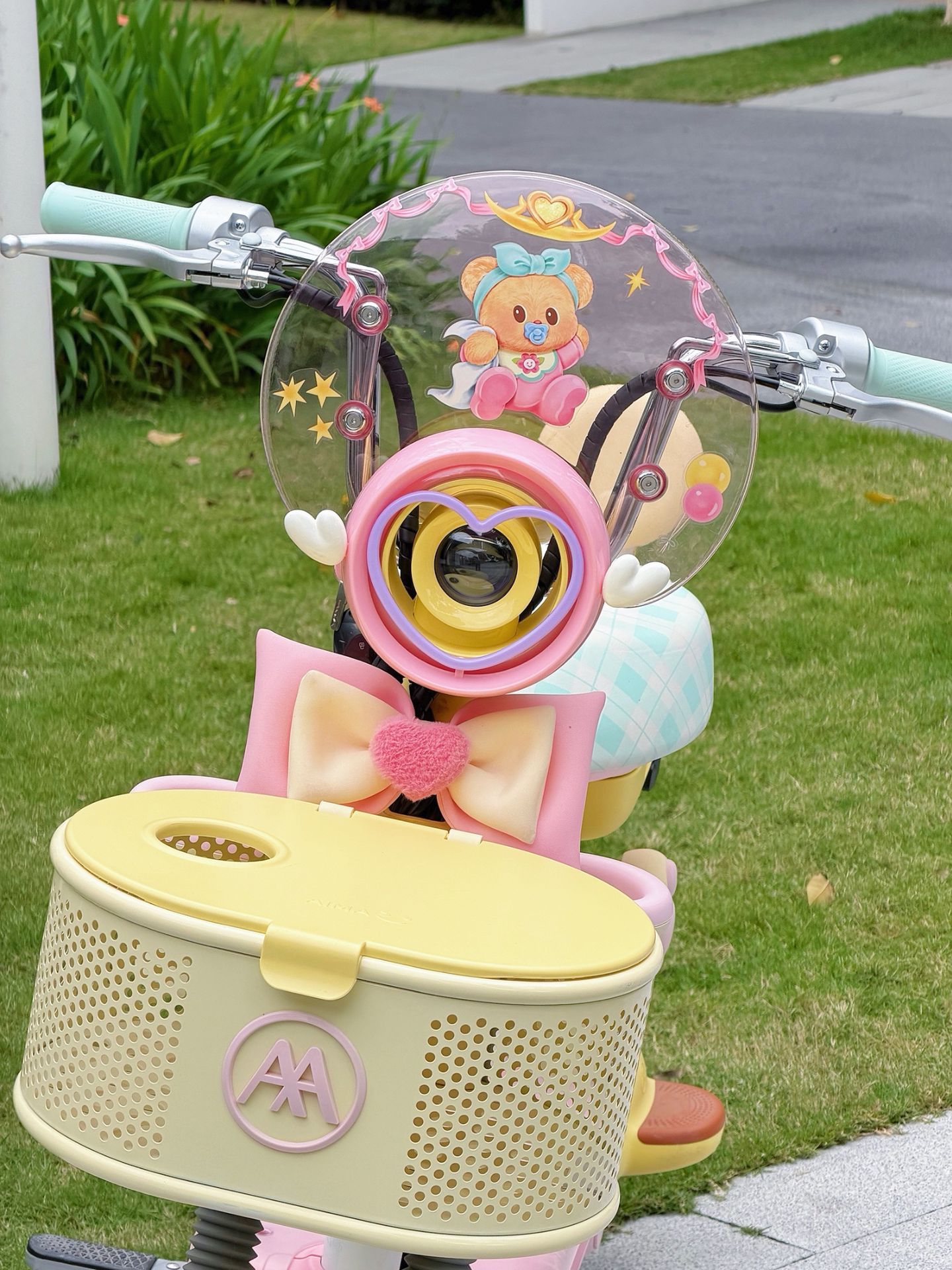 Suitable for Aima Lumi Metaverse Play Cute Headlight Cover Accessories Creative Modified Electric Scooter Hollow Headlight Shell